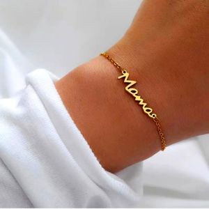 18k Gold Bracelet Gift for Mom  Mother's day gift Bracelet " Mama "